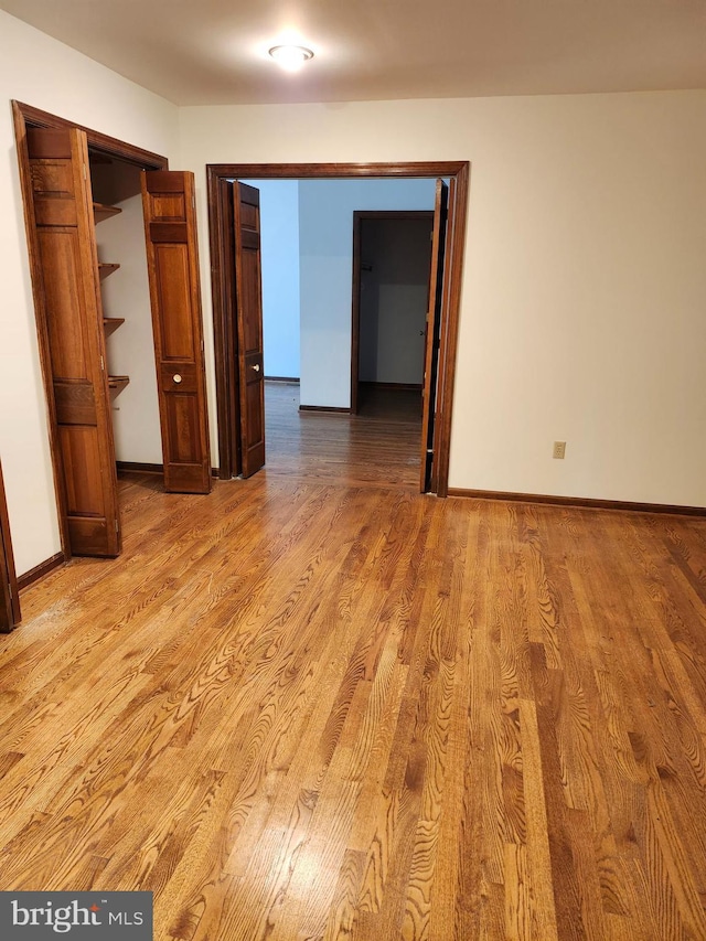 empty room featuring light hardwood / wood-style flooring