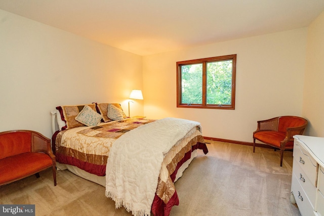 view of carpeted bedroom