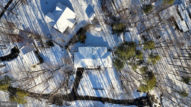 view of snowy aerial view