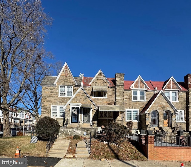 view of tudor home