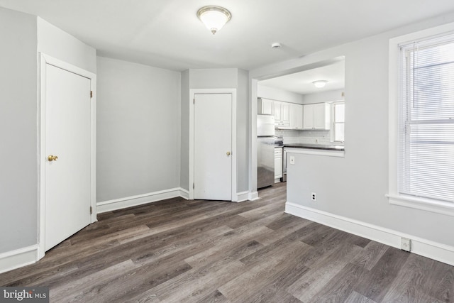 interior space featuring dark hardwood / wood-style flooring