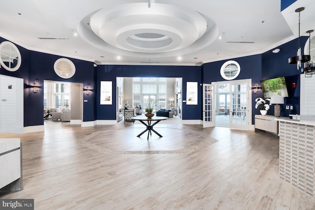 reception area with french doors