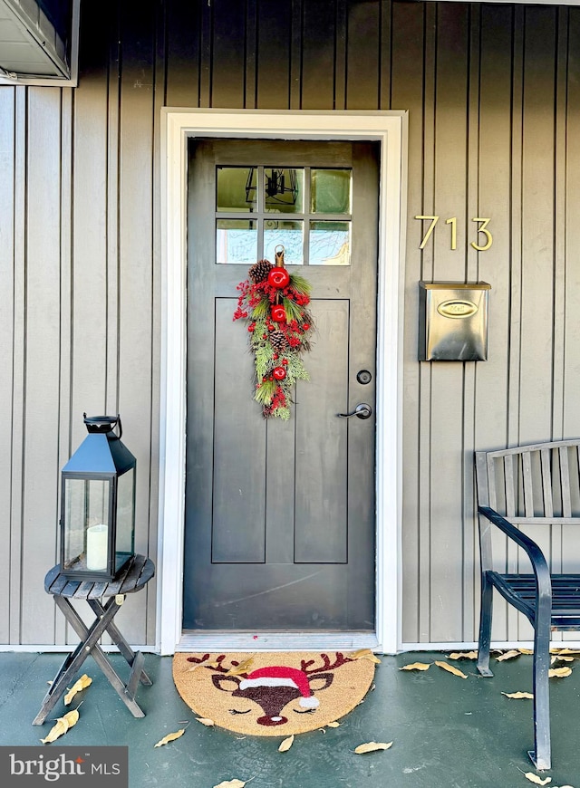 view of doorway to property