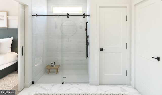 bathroom featuring an enclosed shower