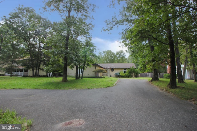 view of front of house with a front yard