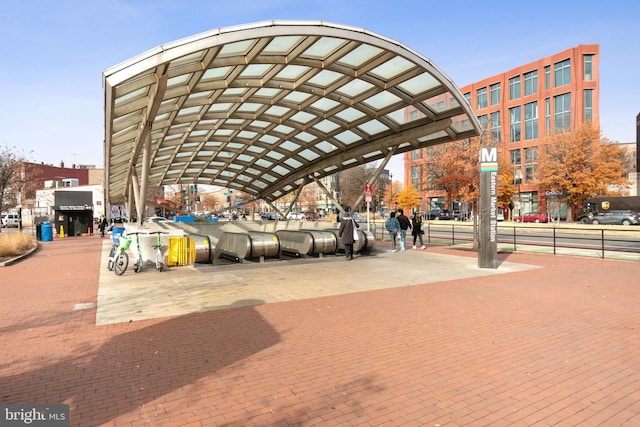 view of parking with a carport