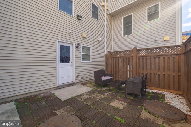 view of patio / terrace featuring an outdoor hangout area