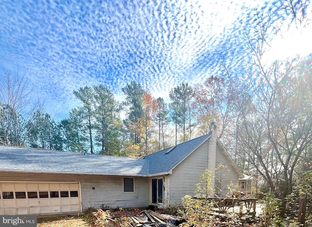 view of home's exterior featuring a garage