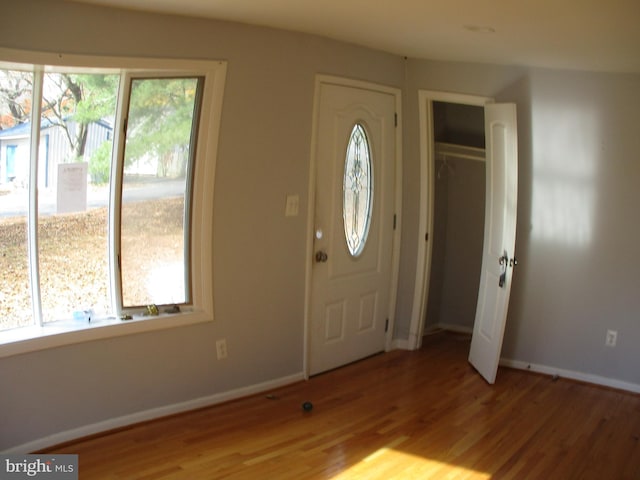 entrance foyer featuring hardwood / wood-style floors