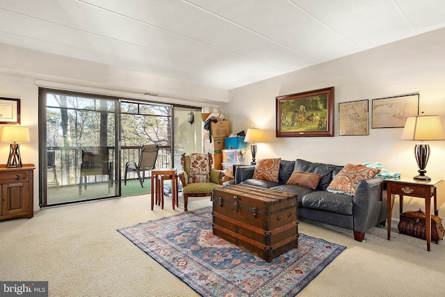 view of carpeted living room