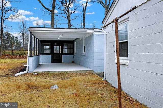 view of home's exterior featuring a patio area