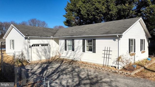 view of home's exterior with a garage