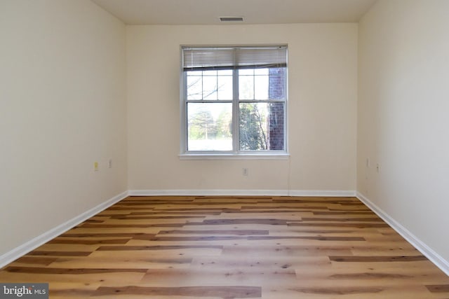 empty room featuring light hardwood / wood-style flooring