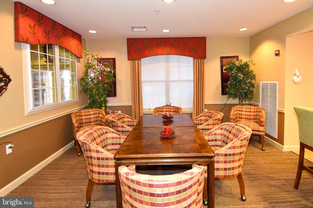 dining room featuring wood-type flooring