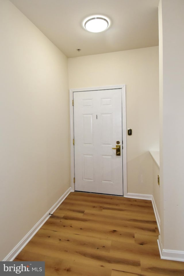 entryway featuring hardwood / wood-style floors