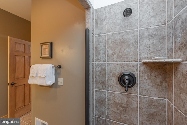 219 Mountaintop Rd, Mc Henry, MD 21541 - bathroom featuring a tile shower and tile patterned floors