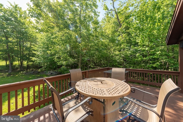 219 Mountaintop Rd, Mc Henry, MD 21541 - wooden terrace with outdoor dining space