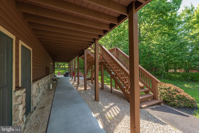 219 Mountaintop Rd, Mc Henry, MD 21541 - view of patio / terrace with stairs
