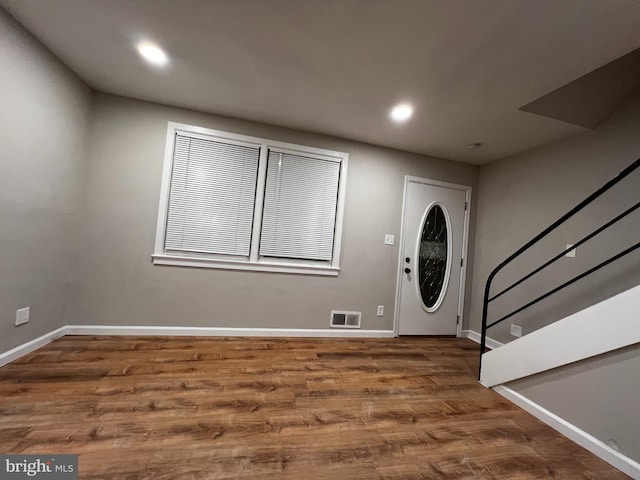 entryway featuring dark hardwood / wood-style flooring