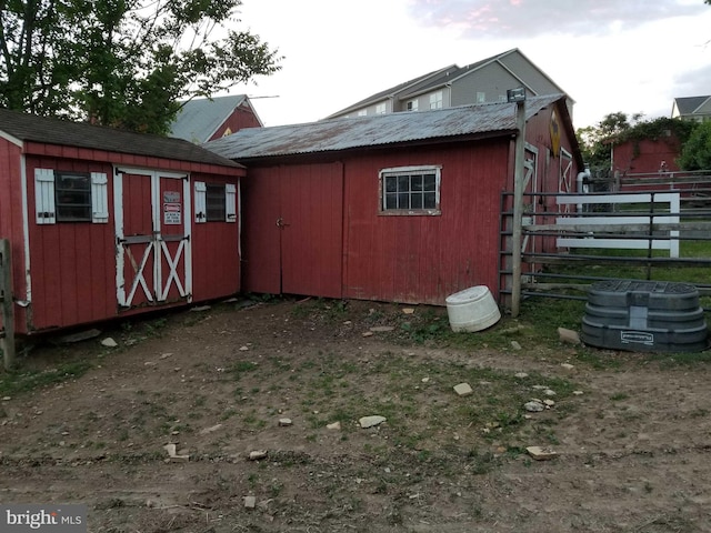 view of outdoor structure