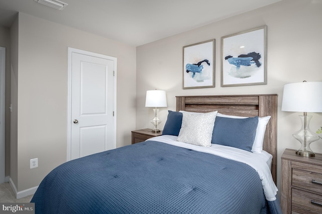 view of carpeted bedroom