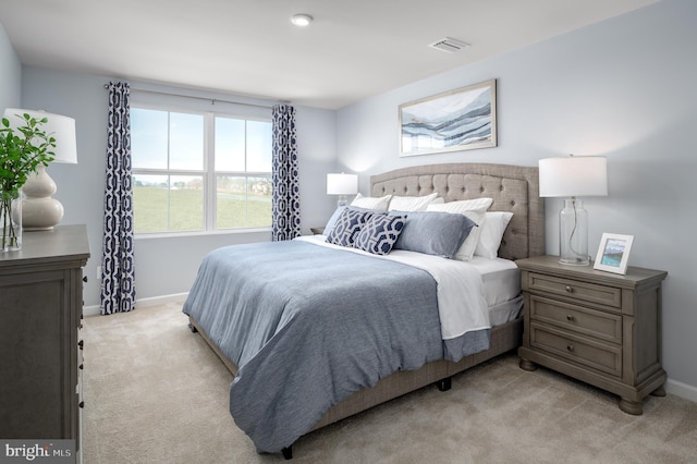 view of carpeted bedroom