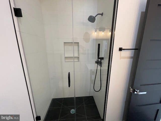 bathroom featuring walk in shower