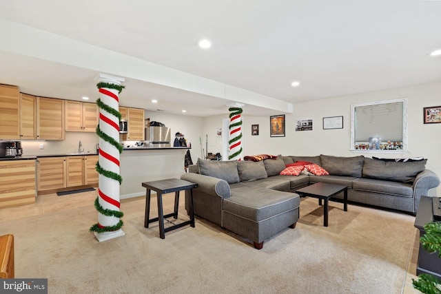 view of carpeted living room