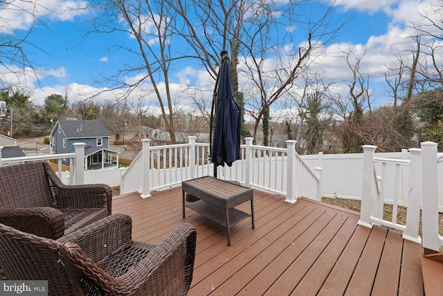 view of wooden deck