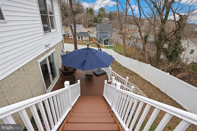 view of wooden terrace