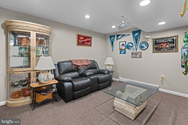 view of carpeted living room