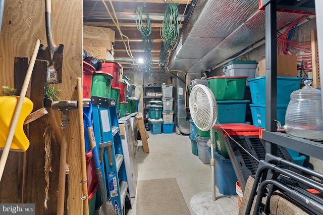 view of storage room