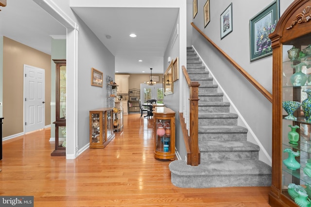 entryway featuring light hardwood / wood-style floors