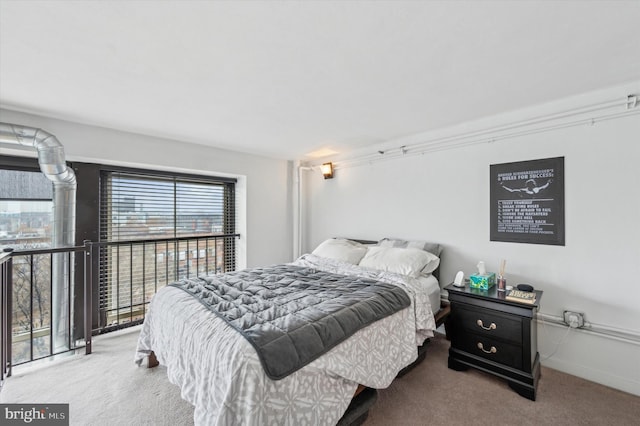 bedroom featuring carpet flooring