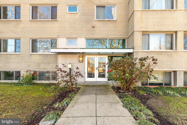 entrance to property with french doors