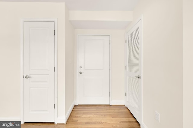 hallway featuring light hardwood / wood-style floors