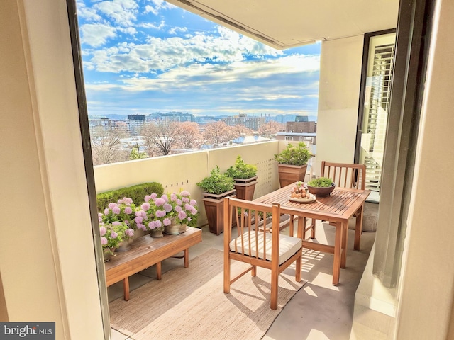 view of balcony