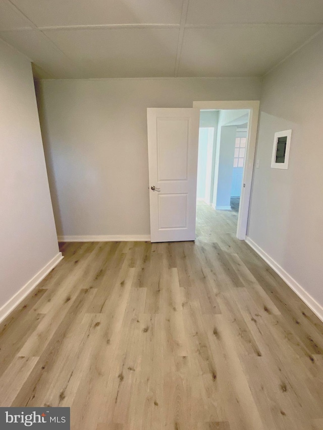 empty room featuring light wood-type flooring