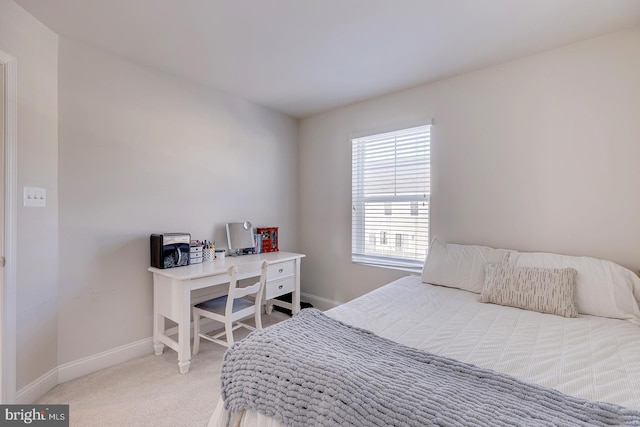 bedroom with carpet