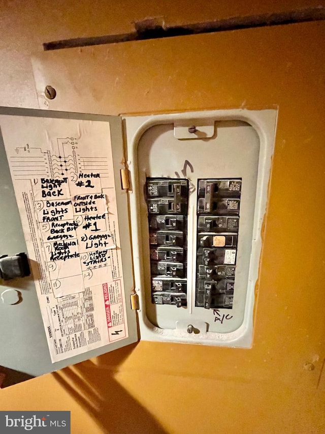 utility room featuring electric panel