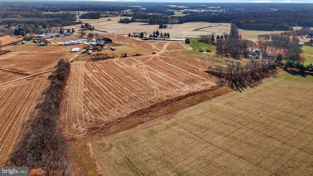 bird's eye view featuring a rural view