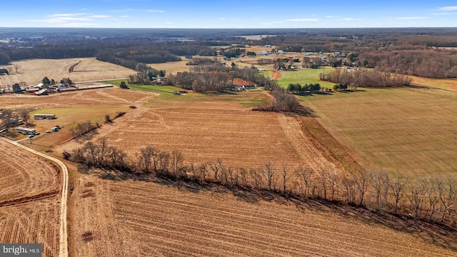 bird's eye view with a rural view