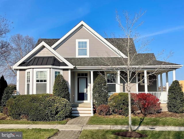 view of front of home with covered porch