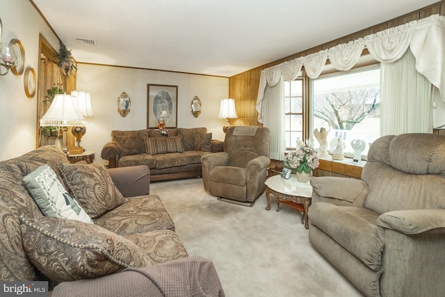 view of carpeted living room