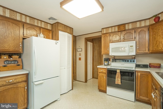 kitchen featuring white appliances