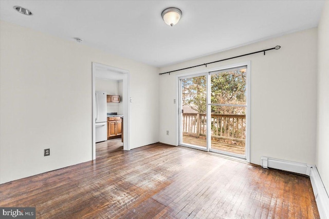 interior space featuring dark hardwood / wood-style flooring