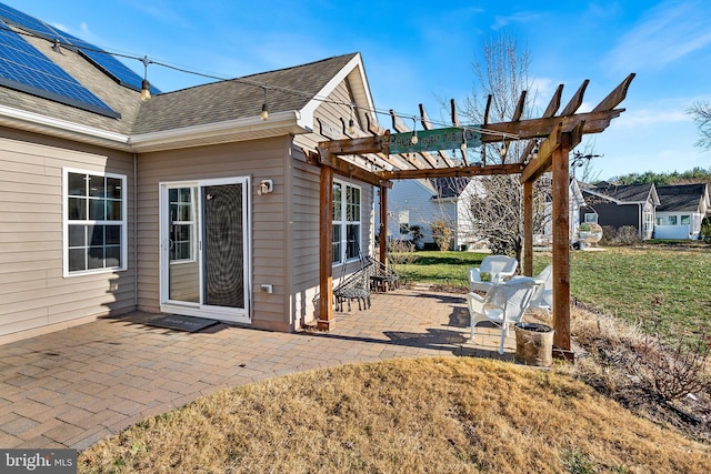 view of patio / terrace with a pergola