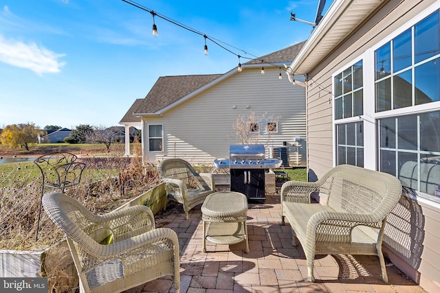 view of patio featuring area for grilling