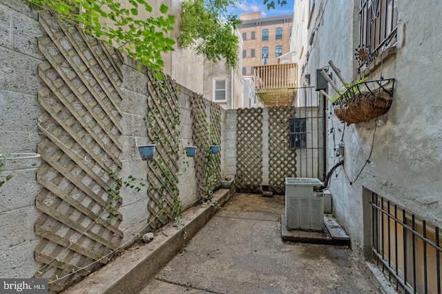 view of patio with central air condition unit