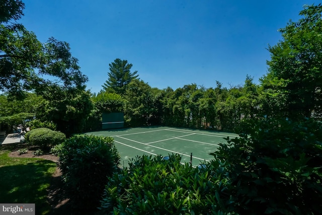 view of tennis court